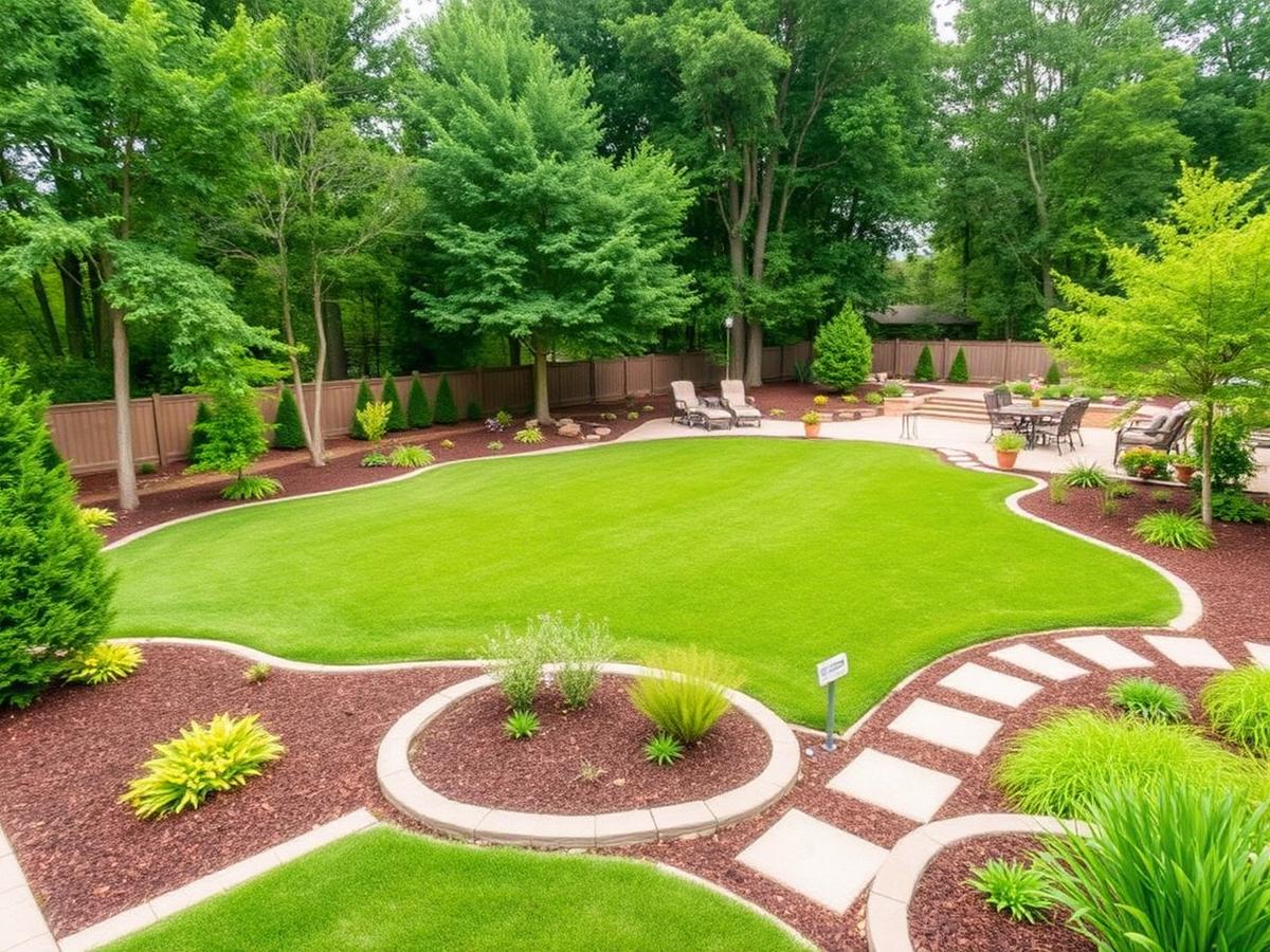 Beautiful landscaped yard